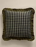 Pure Cotton Patchwork Quilted Frill Cushion