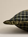 Pure Cotton Patchwork Quilted Frill Cushion
