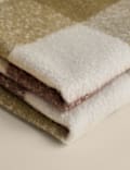 Faux Mohair Checked Throw