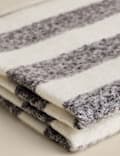 Faux Mohair Striped Throw