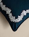 Pure Cotton Embroidered Border Cushion