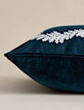 Pure Cotton Embroidered Border Cushion