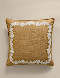 Pure Cotton Embroidered Border Cushion