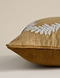Pure Cotton Embroidered Border Cushion