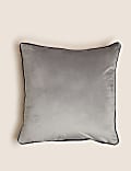 Velvet Embroidered Peacock Cushion