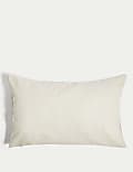 Linen Blend Floral Embroidered Bolster Cushion