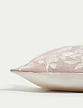 Linen Blend Floral Embroidered Bolster Cushion