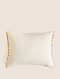 Coussin 100&nbsp;% coton avec texte «&nbsp;Happy&nbsp;»