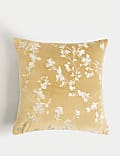 Velvet Cherry Blossom Embroidered Cushion