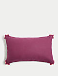 Cotton with Linen Embroidered Bolster Cushion