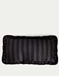 Pure Cotton Frill Striped Bolster Cushion