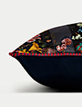 Velvet Floral Large Cushion