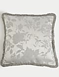 Coussin jacquard en chenille