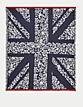 Manta de punto 100% algodón con diseño de Union Jack