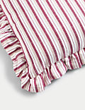 Coussin en lin mélangé à rayures