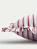 Coussin en lin mélangé à rayures
