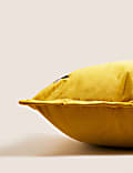 Velvet Bee Embroidered Cushion