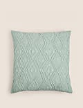 Coussin 100 % coton à motif géométrique texturé