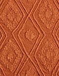 Pure Cotton Geometric Textured Cushion