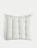 Set of 2 Cotton Rich Striped Seat Pads