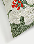 Cotton Rich Floral Embroidered Cushion