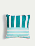 Set of 2 Reversible Striped Outdoor Cushions