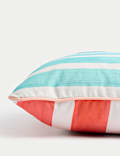 Set of 2 Reversible Striped Outdoor Cushions
