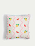 Set of 2 Fruit Print Scallop Outdoor Cushions