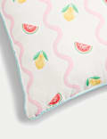 Set of 2 Fruit Print Scallop Outdoor Cushions
