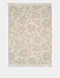 Pure Cotton Floral Jacquard Throw