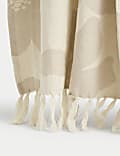 Pure Cotton Floral Jacquard Throw