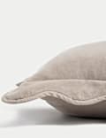 Kissen aus Samt mit Muschelrand