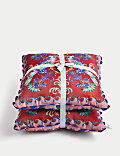 Set of 2 Bird Print Outdoor Cushions