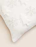 Pure Cotton Christmas Tree Applique Cushion