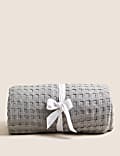 Pure Cotton Large Waffle Throw