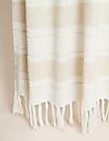 Pure Cotton Striped Throw