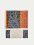 Brushed Woven Geometric Throw