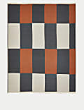 Brushed Woven Geometric Throw