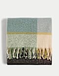 Faux Mohair Checked Throw