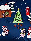 Percy Pig&trade; Velvet Christmas Cushion