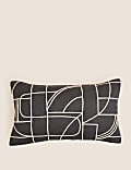 Cotton Rich Geometric Bolster Cushion