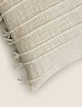 Cotton Rich Striped Tasselled Cushion