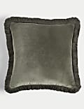 Pure Cotton Velvet Fringed Cushion