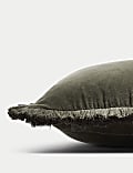 Pure Cotton Velvet Fringed Cushion