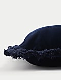 Pure Cotton Velvet Fringed Cushion