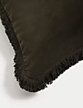 Pure Cotton Velvet Fringed Cushion