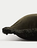 Pure Cotton Velvet Fringed Cushion