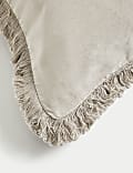 Pure Cotton Velvet Fringed Cushion