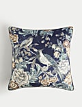Velvet Bird Embellished Cushion