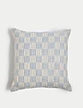 Cotton Blend Geometric Woven Cushion